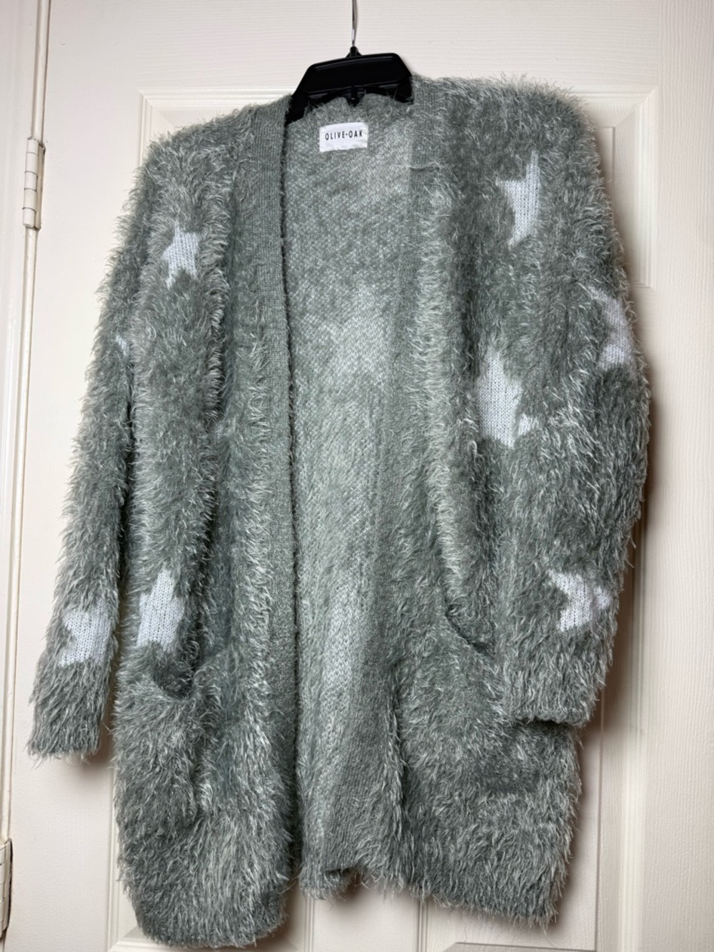 Olive & Oak Green and White Star Cardigan